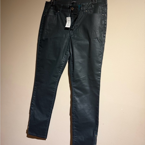 White House Black Market Dark Green Skinny Leg Pants - Picture 7 of 15